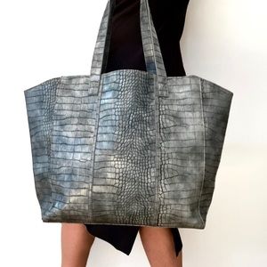 Crocodile Embossed Tote